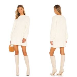 Show Me Your Mumu Dixon Sweater Dress - Cream Chenille Knit Small NWT